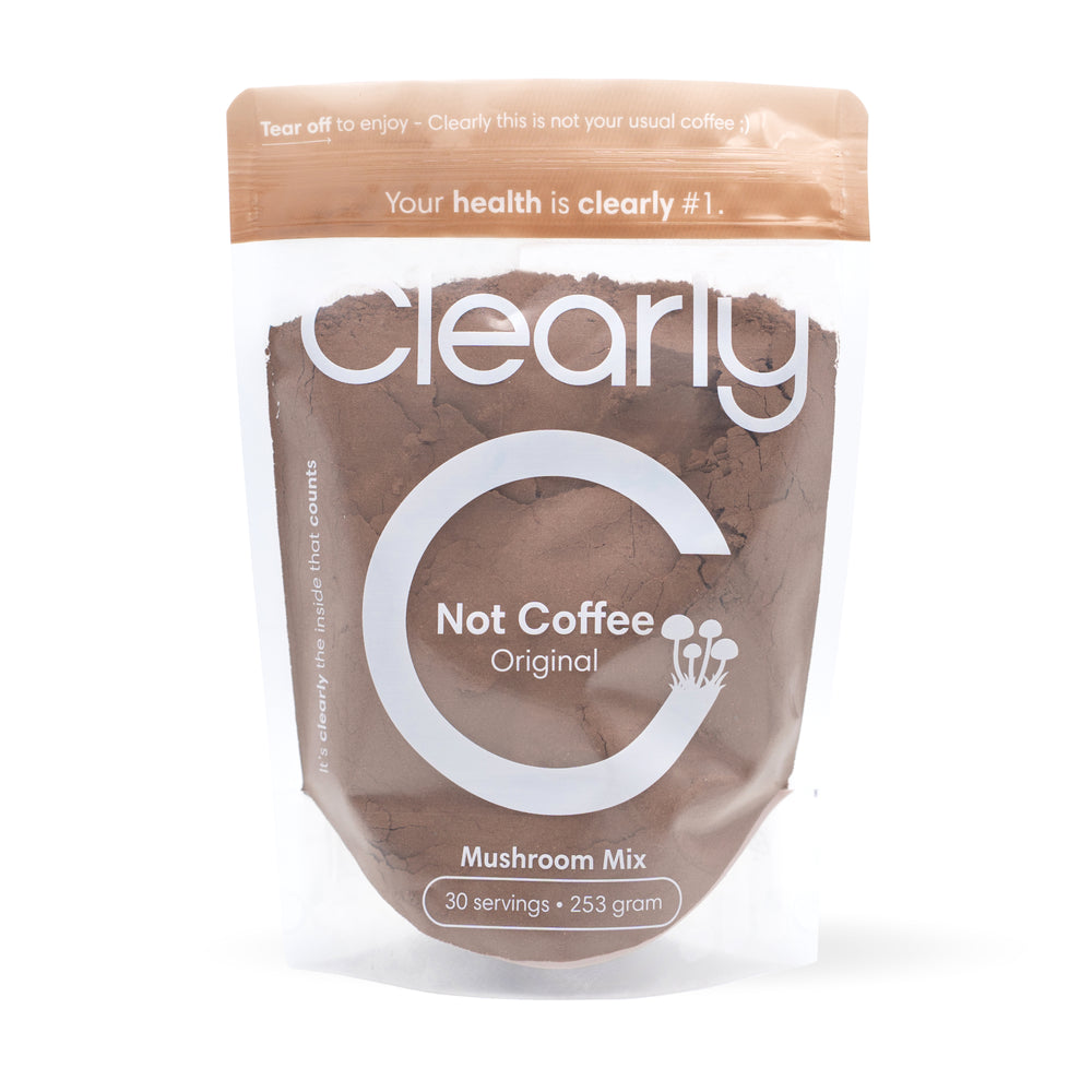 Clearly Not Coffee: cacao e cinque funghi con soli 8 mg di caffeina